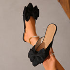 Damen modische Slides mit eleganter Schleifenverzierung R&B
