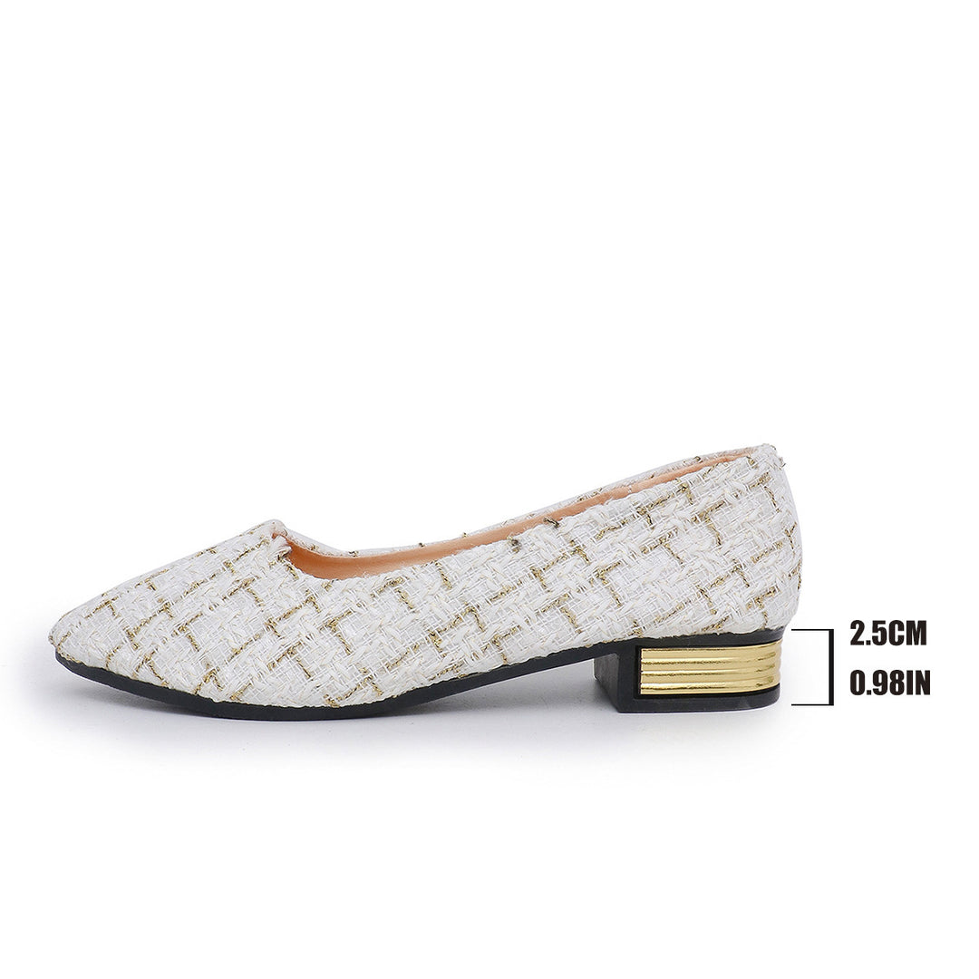 Damen Elegante Ballerinas mit extravaganten Goldakzenten R&B