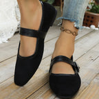 Damen Elegante und bequeme Ballerinas mit verstellbarem Riemen R&B