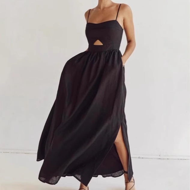 Damen Maxikleid mit raffiniertem Schnitt und praktischem Taschen-Design R&B