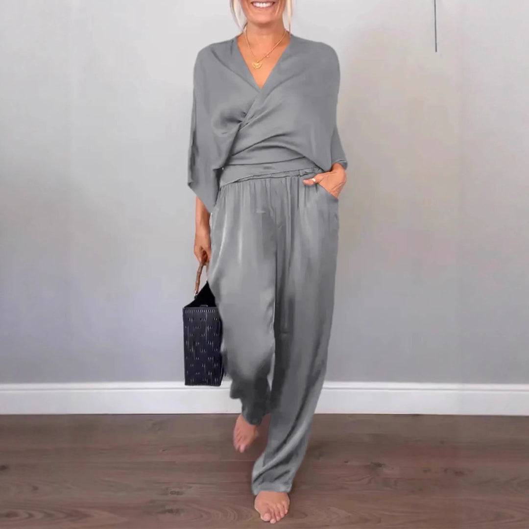 Damen elegantes und schickes Zweiteiler-Set R&B
