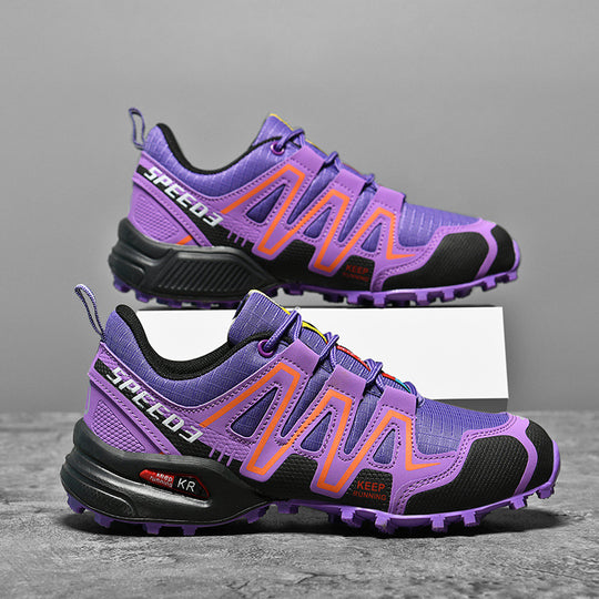 Damen Sportliche Trailrunning-Schuhe mit rutschfester Profilsohle und atmungsaktivem Obermaterial R&B