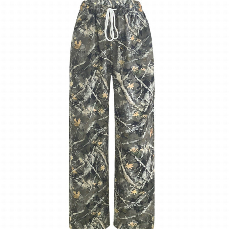 Damen Camouflage weite Hose R&B