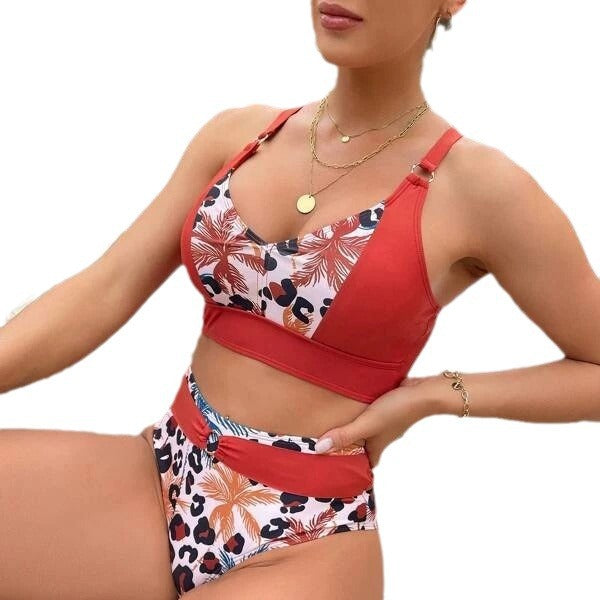 Damen Bikini-Set mit Hohem Bund und Modischem Design R&B