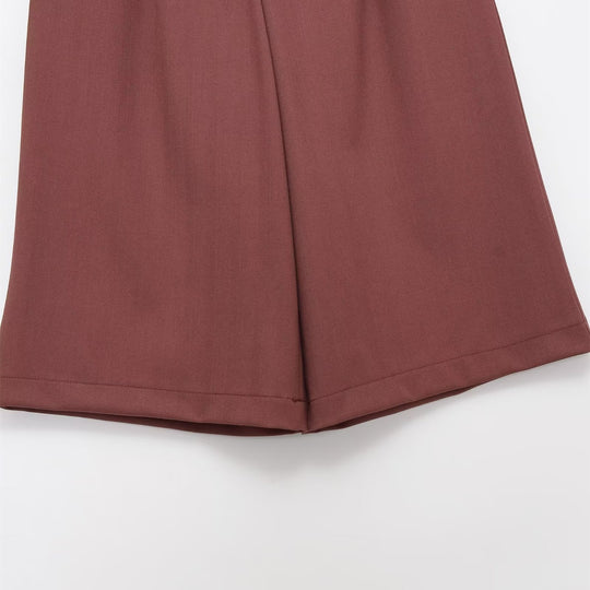 Damen weite Hochbund-Shorts mit eleganter Faltenlegung R&B