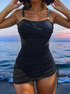 Damen Bikini-Set mit raffiniertem Wickeldetail und sexy Unterrock R&B