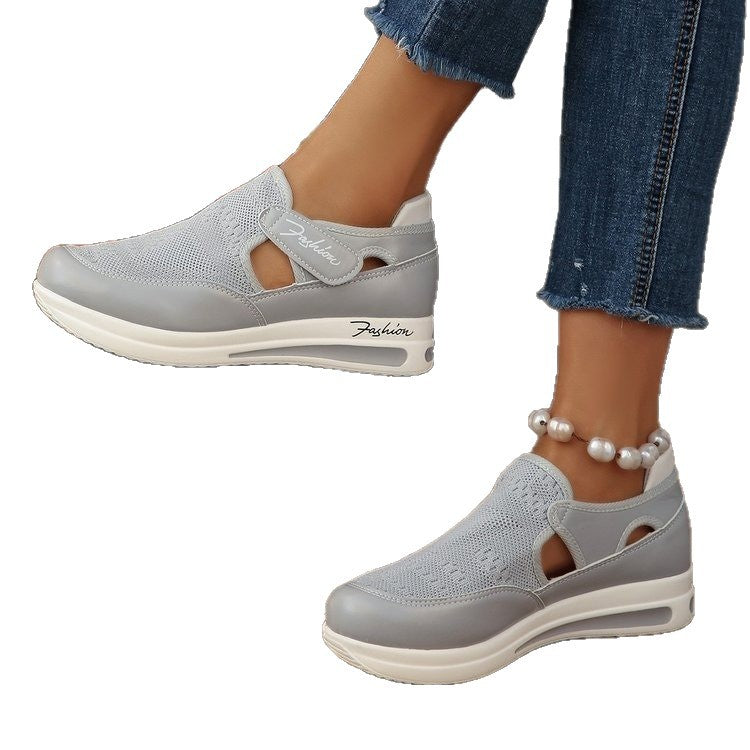 Damen atmungsaktive Slip-On Sneakers mit elastischem Obermaterial R&B