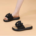 Damen Badesandalen mit dekorativem Schleifendesign und bequemer Sohle R&B