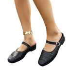 Damen Komfortable Slip-On Sandaletten mit perforierten Designs und verstellbarem Riemen R&B