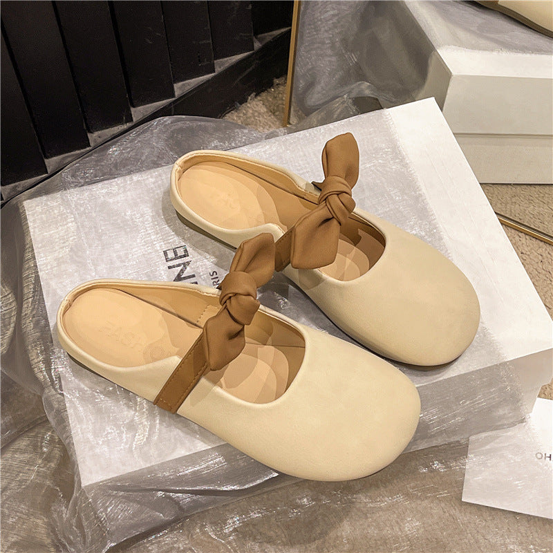Damen Bequeme Mules mit dekorativem Schleifen-Detail R&B