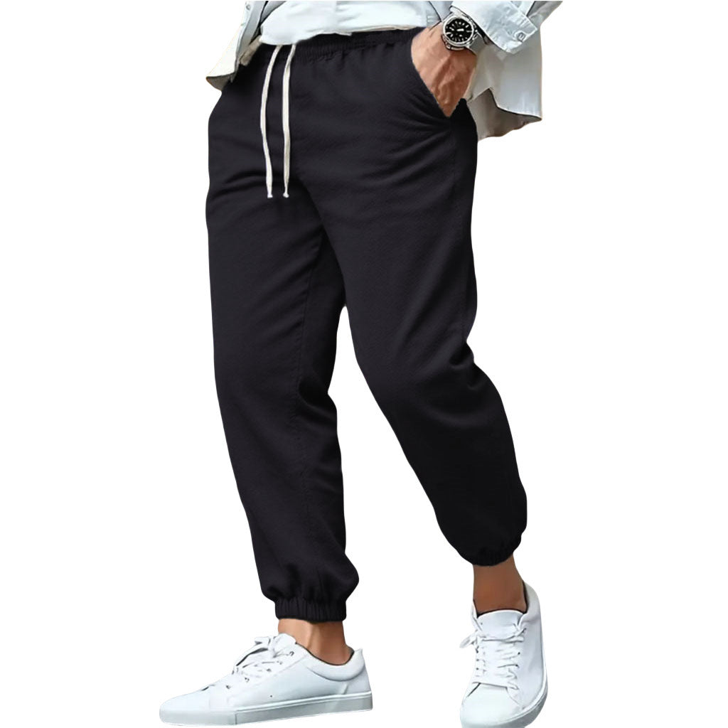Herren nan tapered Sweat-Jogger mit elastischem Bund, Kordelzug und eingeschlossenen Bündchen R&B