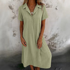 Damen Hemdkleid aus leichtem Stoff mit Knopfdetails R&B