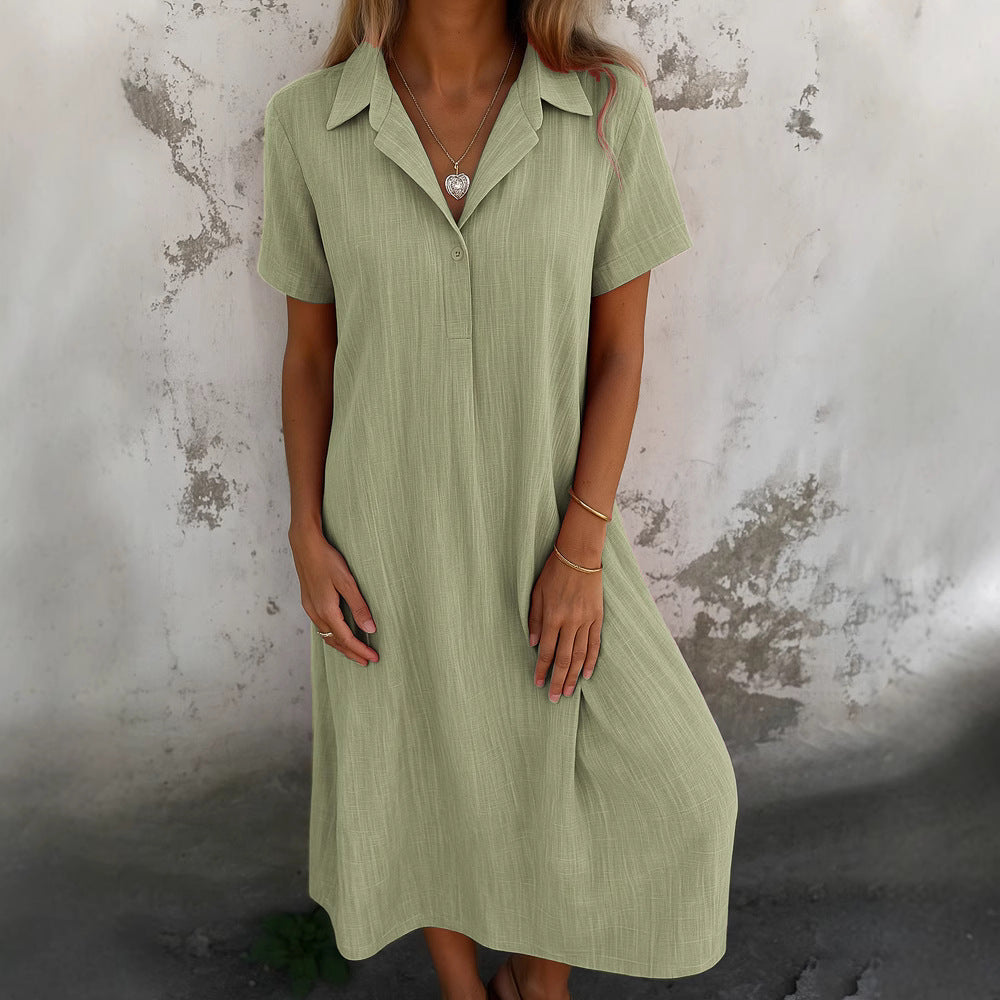 Damen Hemdkleid aus leichtem Stoff mit Knopfdetails R&B
