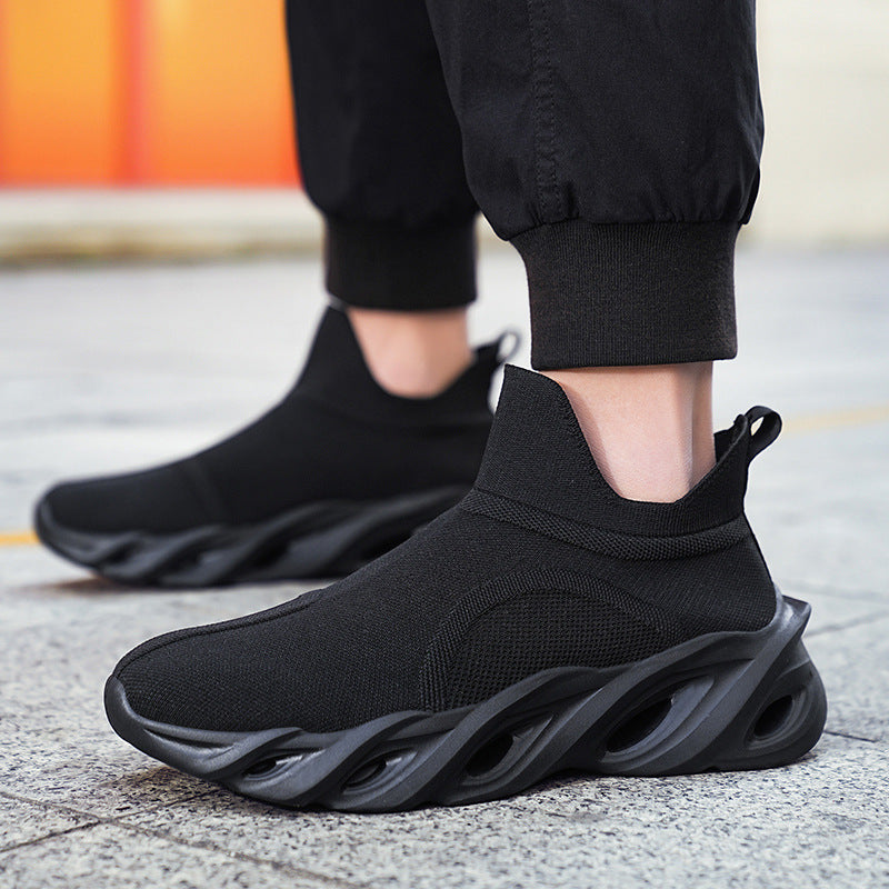 Damen High-Performance Laufschuhe mit elastischem Strick-Obermaterial und innovativer Sohlenkonstruktion R&B