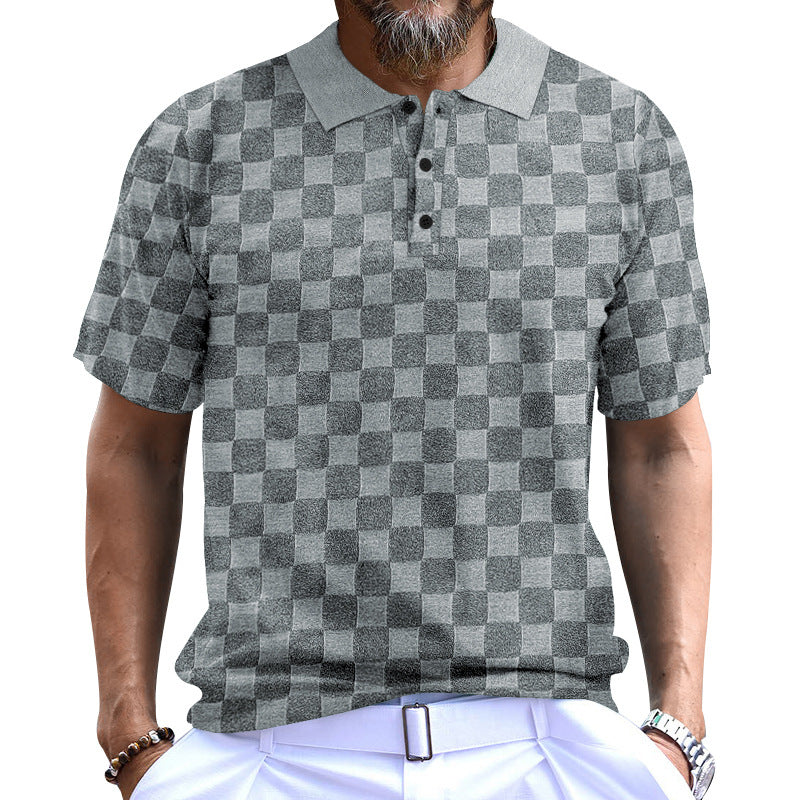 Herren Polo-Shirt mit strukturiertem Design und komfortablem Stehkragen R&B