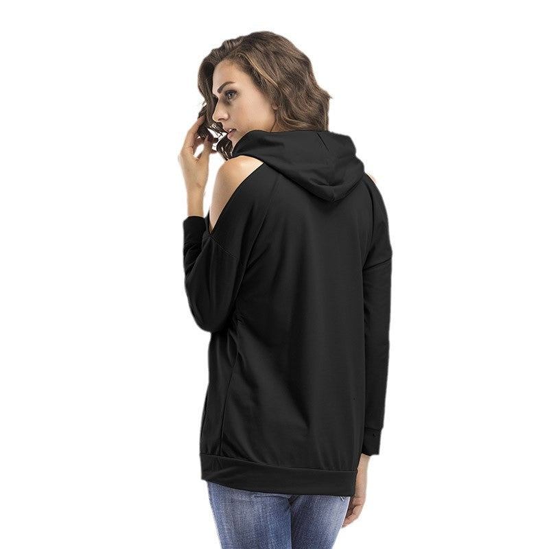Damen Sweatshirt mit Off-Shoulder Design und bequemer Passform R&B