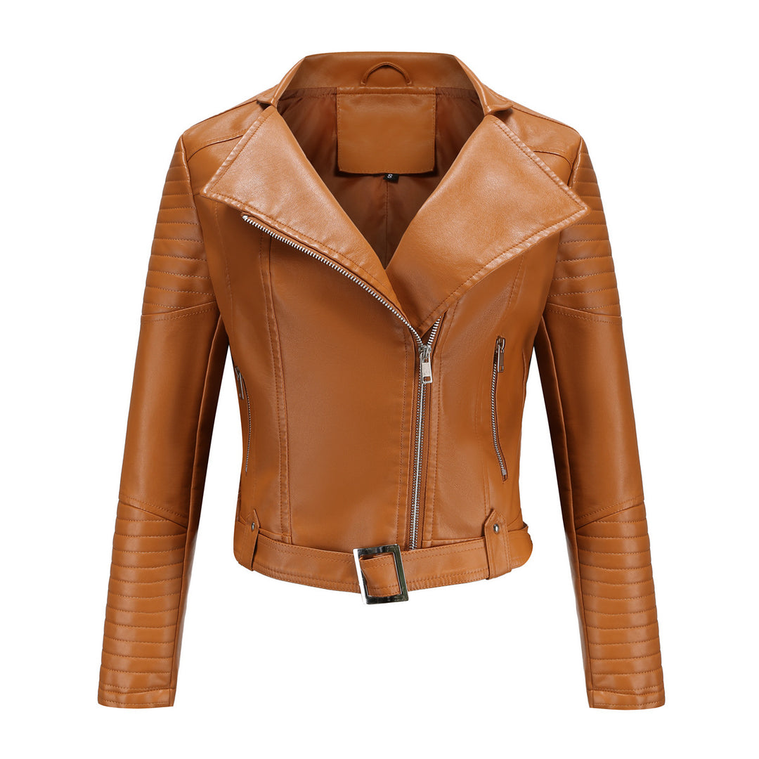 Damen modische Bikerjacke mit stylischem Steppmuster und attraktiven Reißverschlussdetails R&B