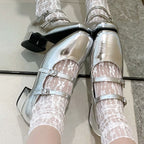 Damen elegante Ballerina-Schuhe mit dekorativen Schnallen R&B