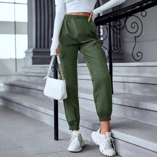 Damen Cargo-Hose mit elastischem Bund und praktischen Seitentaschen R&B