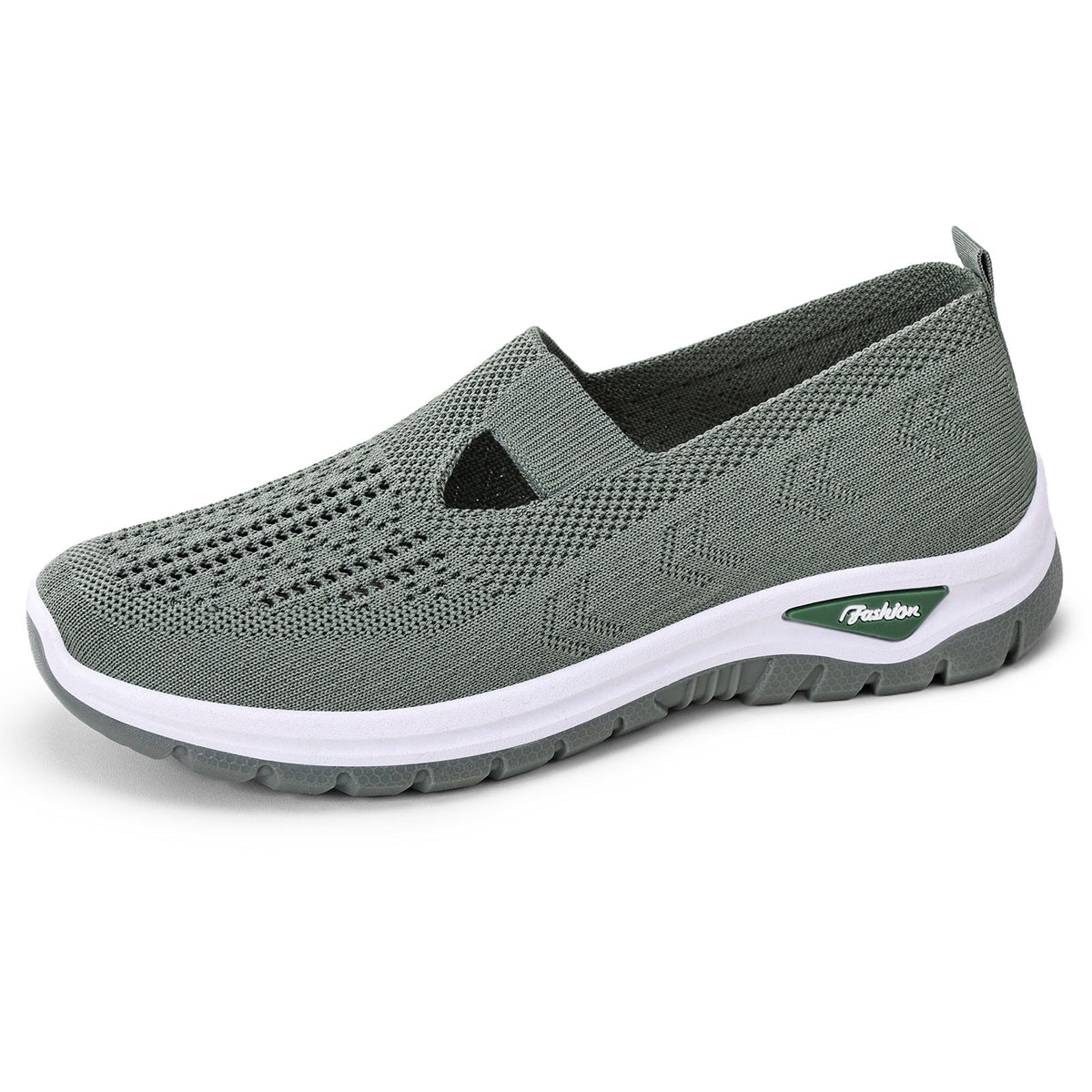 Damen nan gestrickter Schlupfsneaker mit atmungsaktivem Obermaterial und stoßdämpfender Profilsohle R&B