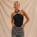 Damen Haltertop mit schickem Verschluss und figurbetontem Schnitt R&B