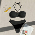 Damen Bandeau-Bikini-Set mit raffinierten Rüschendetails