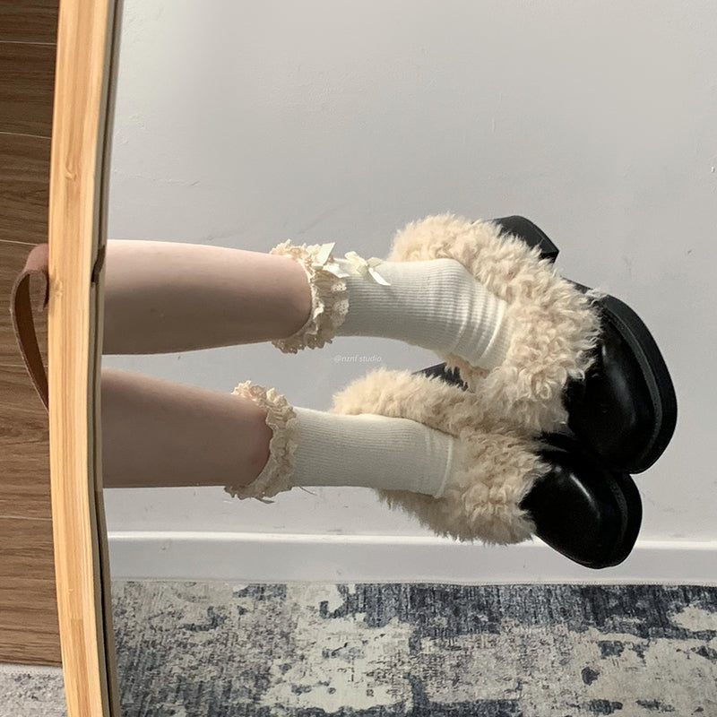Damen Flauschige Hausschuhe mit kuscheligem Innenfutter R&B
