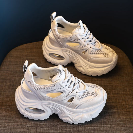 Damen Sportliche Chunky Sneakers mit atmungsaktiver Mesh-Oberfläche und komfortabler Dämpfung R&B