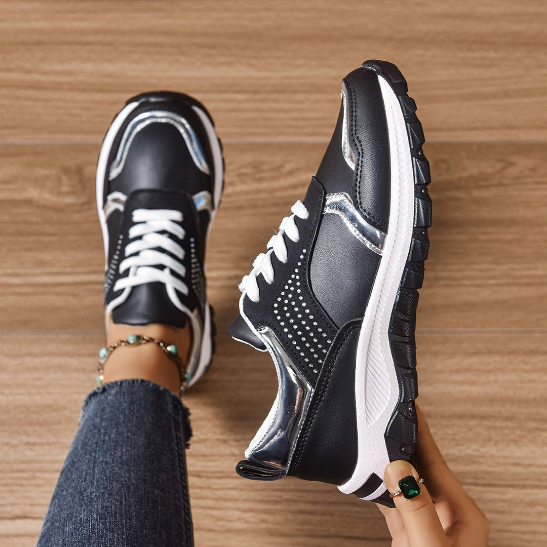 Damen Sportliche Sneakers mit reflektierendem Obermaterial R&B
