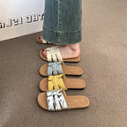 Damen Trendige Slide-Sandalen mit modischem Riemendetail EB
