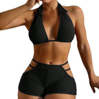 Damen Sportlicher Bikinis mit hoher Taille