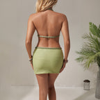 Damen gehäkeltes Cut-Out Strandkleid R&B