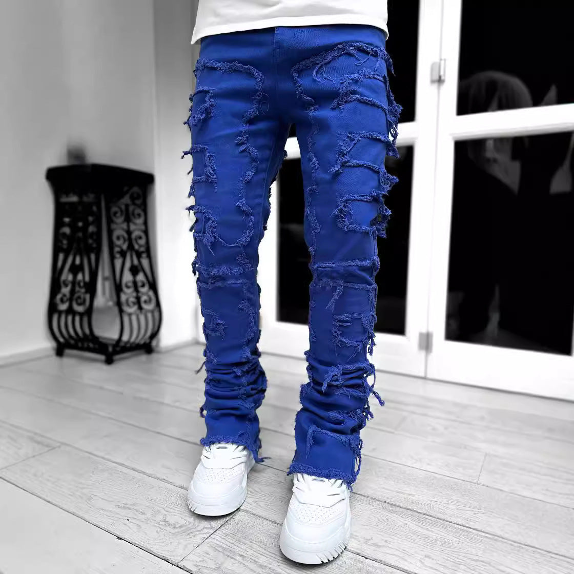 Herren Schnittige Jeanshose mit Rissoptik R&B