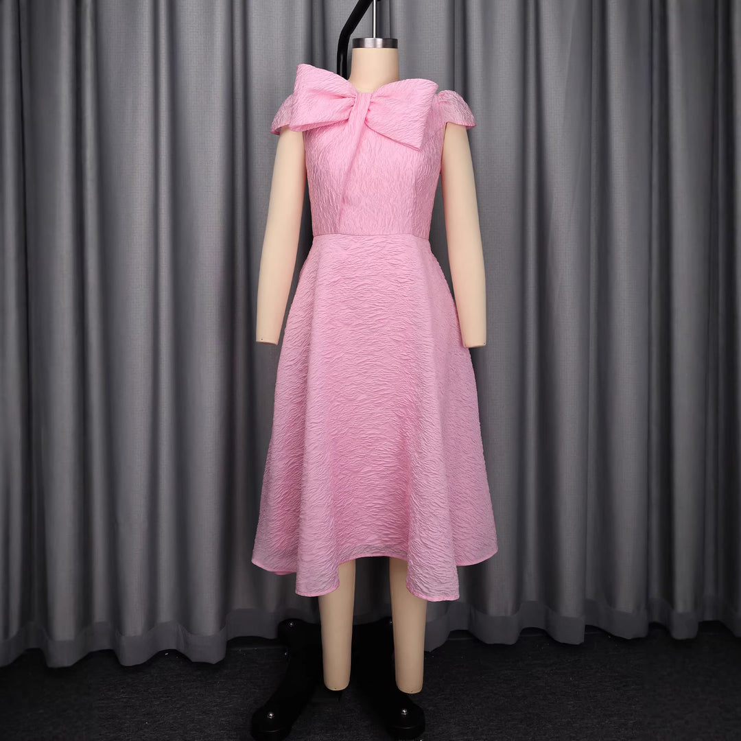 Damen Elegantes A-Linien Kleid mit floralem Design und voluminösem Oberteil R&B