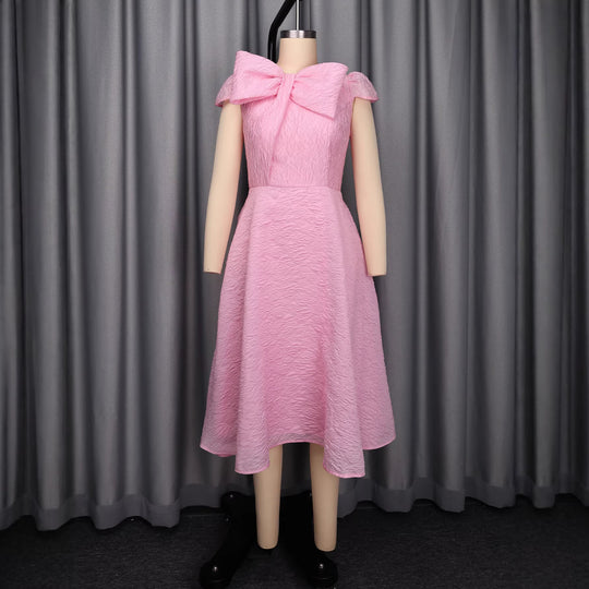 Damen Elegantes A-Linien Kleid mit floralem Design und voluminösem Oberteil R&B
