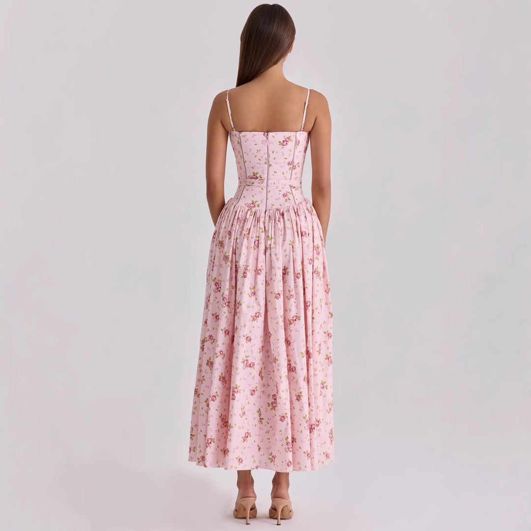 Damen Blumiges Midi-Kleid mit raffiniertem Schnitt R&B