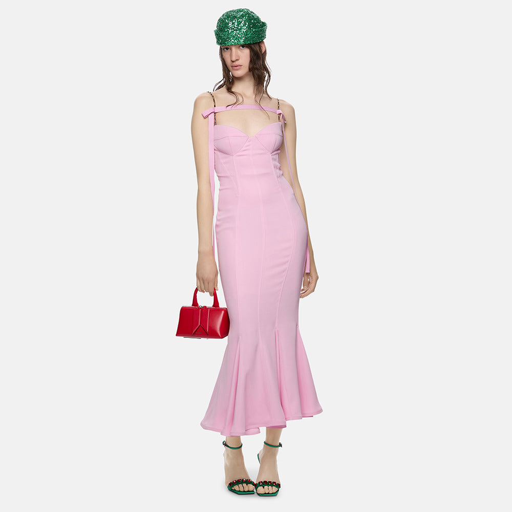 Damen Elegantes Meerjungfrauen-Kleid mit schulterfreier und taillierter Passform R&B