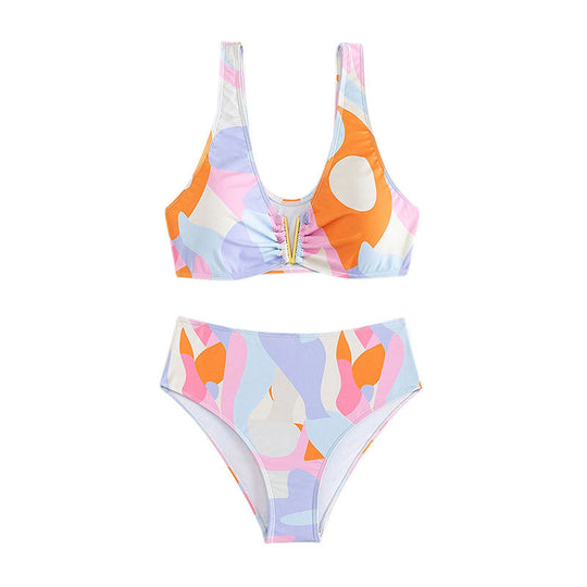 Damen Hochgeschnittener Bikini mit raffiniertem Design R&B