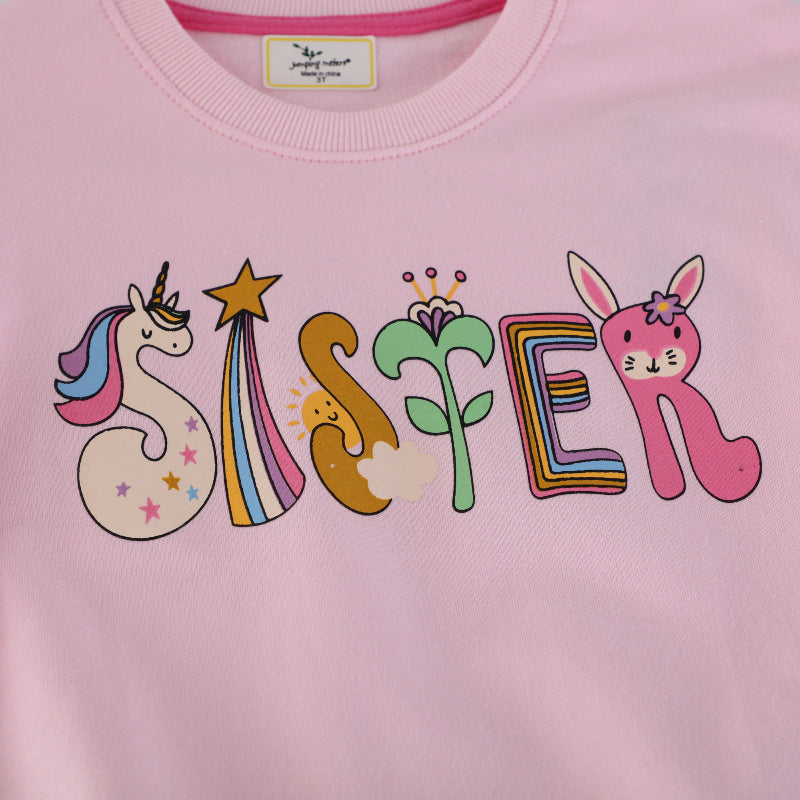 Mädchen Sweatshirt mit buntem Tier- und Motivdruck R&B