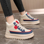 Damen warme und bequeme Sneakers mit flauschigem Innenfutter R&B