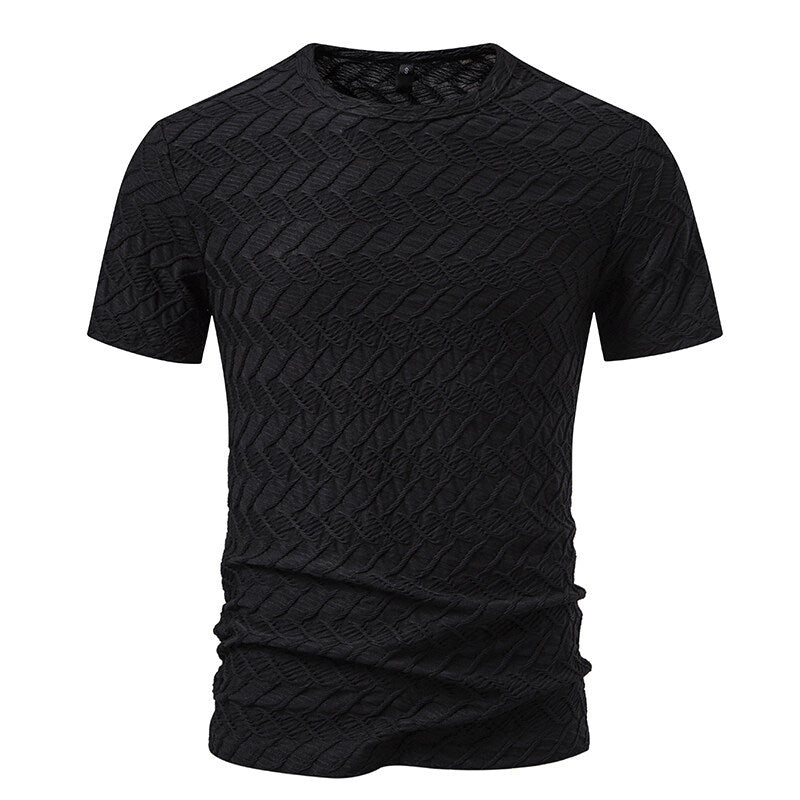 Herren Strukturiertes Kurzarmshirt mit modernem Design R&B