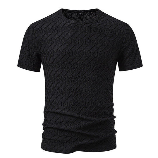 Herren Strukturiertes Kurzarmshirt mit modernem Design R&B