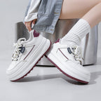 Damen Hochwertige Sportliche Plateau-Sneaker R&B