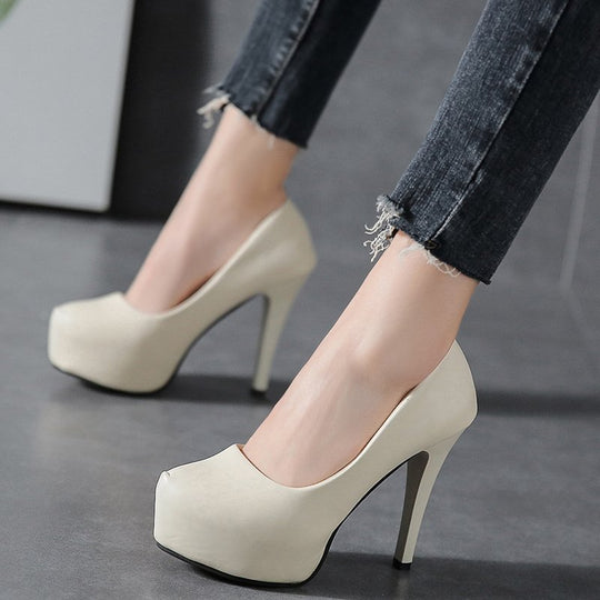Damen hohe Pumps mit komfortablem Plateau und elegantem Design R&B