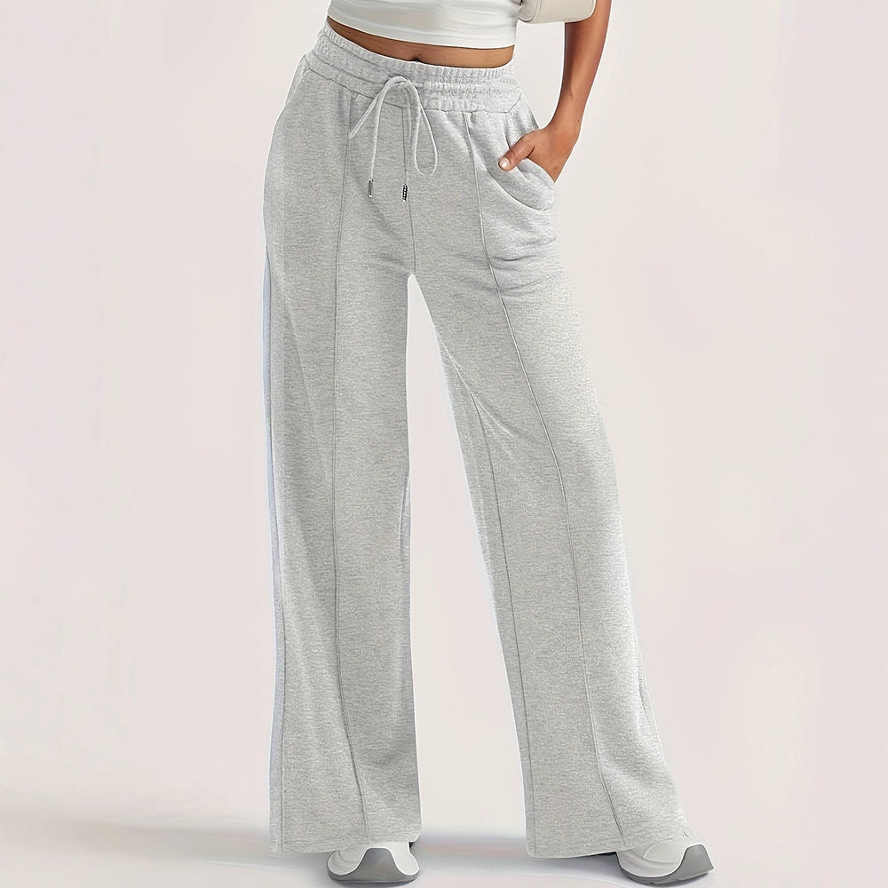 Damen lockere Sweatpants mit seitlichen Taschen und elastischem Bund R&B