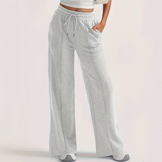 Damen lockere Sweatpants mit seitlichen Taschen und elastischem Bund R&B