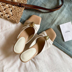 Damen modische Mules mit raffiniertem Schleifenakzent R&B