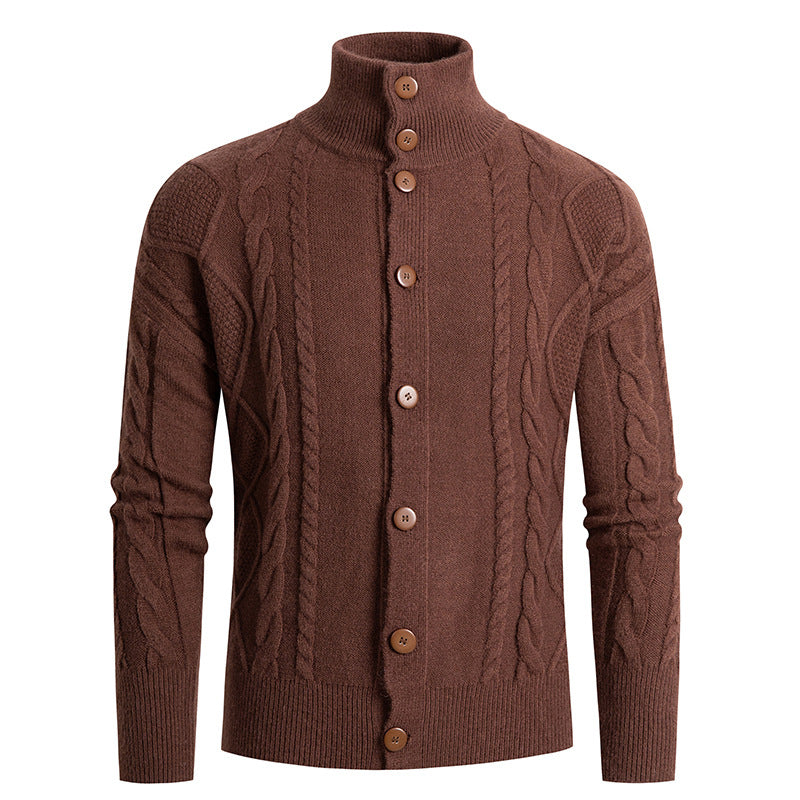 Herren Strickjacke mit eleganten Kabelmustern R&B