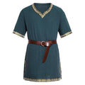 Damen Mittelalterliches Kleid mit dekorativem Kragen und Gürtel