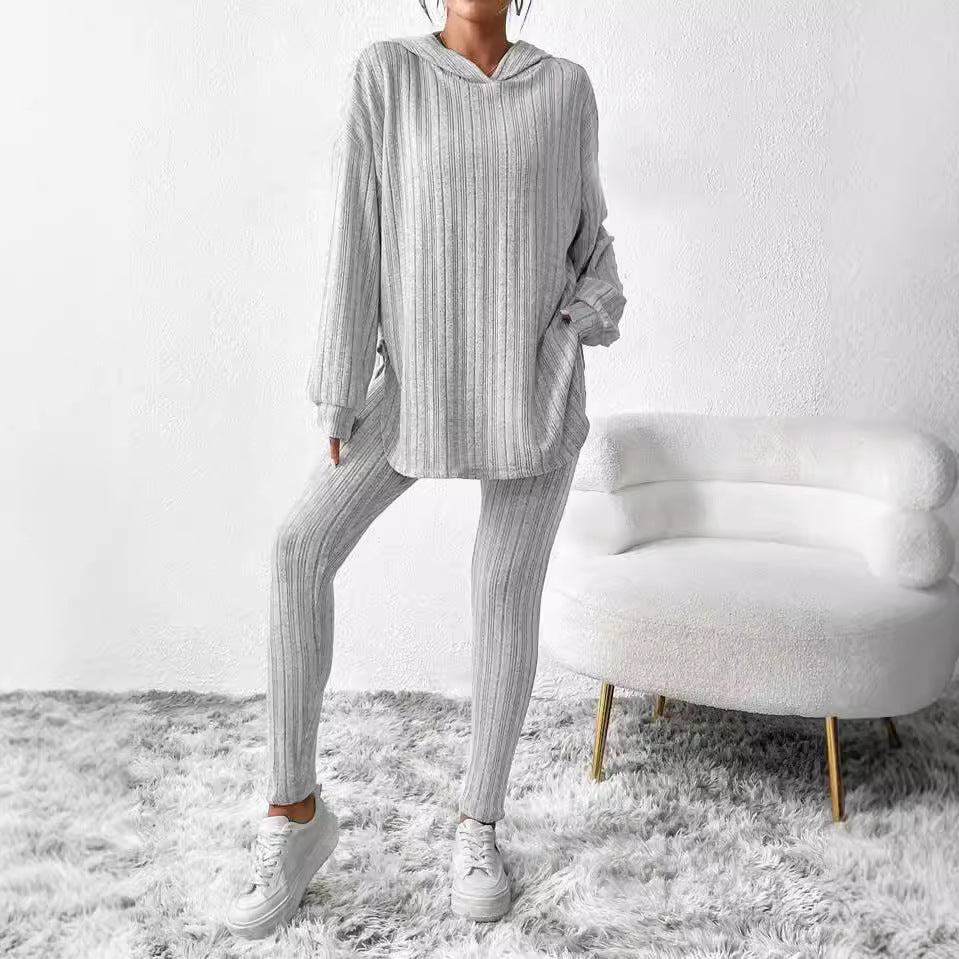 Damen lässiges Lounge-Outfit mit oversized Pullover und Leggings R&B